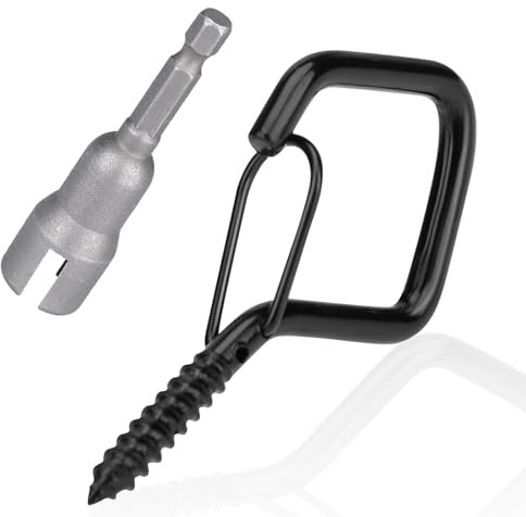 MOGADEE® Schraubhaken, Haken zum Schrauben, 20 Stück Deckenhaken + 1 Stück Flügelmutter Schraubendreher, Schraubhaken mit Sicherung, Hakenschrauben zum Aufhängen Pflanzenkörben