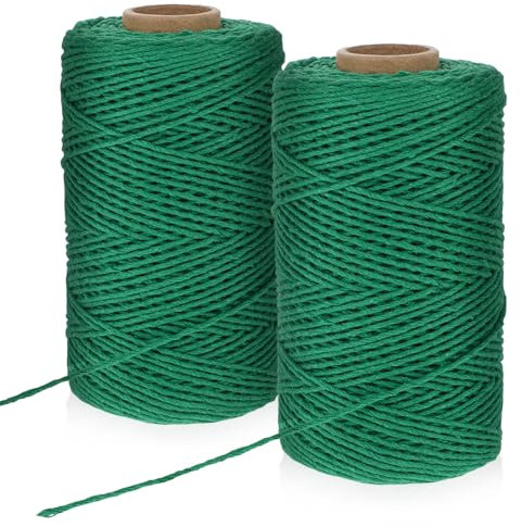 2 Rollen gartenschnur, 100 m Grüne Natur Schnur bindfaden pflanzenband bindfaden Garten pflanzschnur Schnur reißfest hanfseil Für Blumen Basteln Gartenarbeit Geschenke Pflanzen Dekoration Bündeln