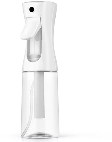 Alaoo Sprayflaska hår, Ultra Fine, 200 ml vattenspridare, vit | Kontinuerliga sprayflaskor, frisörspray läckagesäker med fin spraydimma påfyllningsbar, vattensprejflaska
