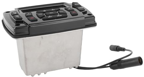 Tbest Marine Audio Vattentät MP3-spelare Stereoljudsystem med HD-radiomottagare för Yachter Tekniska Fordon Fartyg Aluminiumlegering ABS