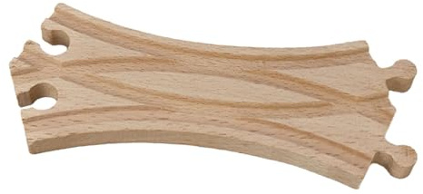 RoaQinFo Blocchi da Assemblare per Binari Ferroviari in Legno, Accessori per Stazioni Ferroviarie, Binari di Scambio per Bambini, 17,8 cm x 7,3 cm x 1,2 cm