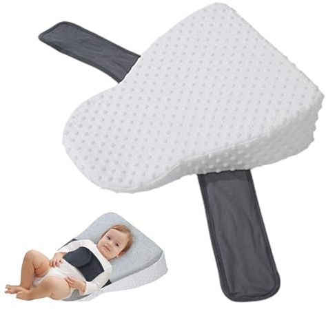Almohada de reflujo para bebés, almohada de alimentación para bebés con pendiente suave con tela de doble cara y soporte de correa ajustable y fija para lactancia alimentación infantil..