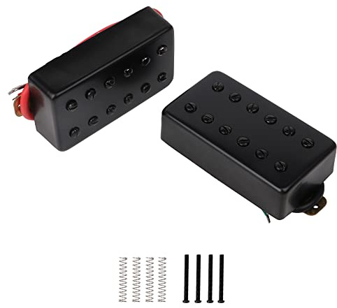 Yibuy Black 50mm/52mm Bridge & Neck Humbucker Pickups Set for Electric Guitar Set of 2