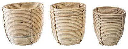 Atmosphera - Set de 3 pots - rotin D35 cm