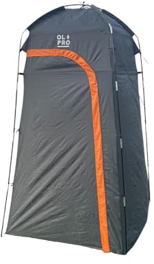 OLPRO Fibreglass Toilet Tent – Portable Outdoor Shower & Changing Room, Easy to Assemble with Poled Construction, Lightweight (2.1kg), 225cm Tall, Includes Carry Bag for Privacy and Convenience.