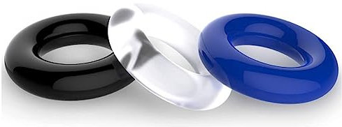Penisringe 3er Set aus Silikon, Cockring Sexspielzeug für Männer, Penisring Hodenring Eichelring, Potenzring für Stimulation & Potenz
