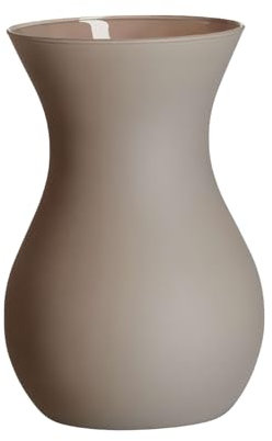 Ritzenhoff & Breker Annalena Vase, 18 cm, Moderne Tischvase mit softem Matt-Finish, Bauchige Dekovase zur Dekoration, Glas, Braun