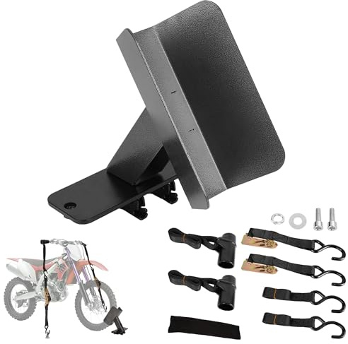 ZNZMAIO Motorcycle Tie-Down Strap Kit, for Motorcycle Transport，Front Handlebar and Wheel Tie Down 1,500 lbs Break Strength with Ratchet Straps