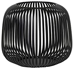 blomus Laterne Lito | Black | Größe S | 20L x 20B x 17H cm | Kerzenhalter Schwarz | Windlicht aus Edelstahl | Laterne Deko | Indoor Windlicht