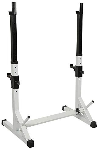 Yizhe Rack da Squat Regolabile, Porta Manubri da Squat Fino a 200 kg Caricabile, Stabile e Robusto I Cavalletti per Bilanciere, Altezza e Larghezza Regolabili