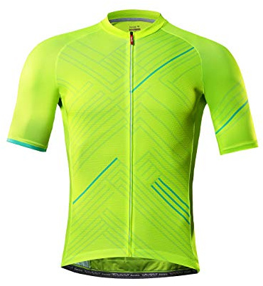 Santic Män Kortärmad Cykling Herr Cykeltröja För Män Cykel Topp Skjorta Fluorescerande Grön EU M
