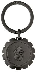 Festina Schlüsselanhänger Chronobike in der Farbe Schwarz/Matt, Material: 70% Zinklegierung, 30% Eisen, Maße: 5 x 35 mm/Ring: 32 mm, FAK198A