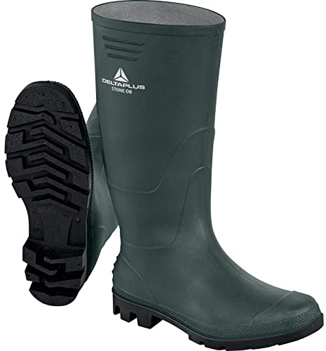Delta Plus STONEOBVE48 Stone OB SRA - Stivali da lavoro antiscivolo - Colore: Verde/Nero - Taglia: 48