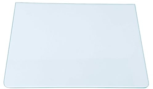 Glas Revolution Kühlschrank Einlegeboden - Klarglas 4 mm – Glasplatte, 2 abgerundete Ecken, alle Maße lieferbar (89,96 EUR/qm) - 495 mm x 325 mm