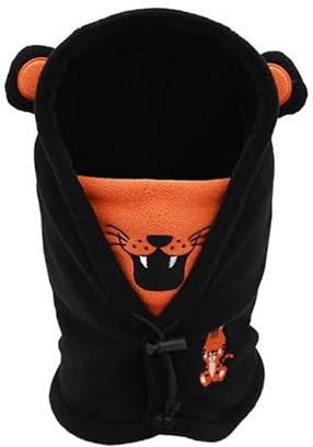 iNszkoos Cagoule Bébé d'hiver Enfant Mignon Bonnet Echarpe Cache Oreilles Chaud Cache Molleton Doublure Chapeau avec Motif de Cartoon Balaclava Animal Chapeau pour 4 à 10Ans Garçons Filles Snowboard