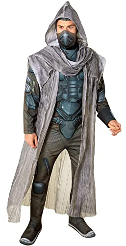 Rubie's Dune Deluxe Paul kostym overall, mantel med huva och mask, som visas, medium