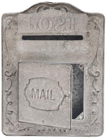Boîte aux lettres avec support mural, boîte aux lettres vintage, boîte aux lettres antique, décoration de la maison, boîte aux lettres en métal rustique, boîte aux lettres