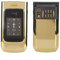 4G Klapphandy für Senioren, Entsperrtes, Robustes Klapphandy mit Großer Taste, Klarem Ton, SOS Taste, Doppelbildschirm, 4800 mAh GPS (Gold)