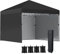 Outsunny 3 x 3 (M) Pop Up Gazebo with 3 Sidewalls, Leg Weight Bags and Wheeled Bag, Height Adjustable Party Tent Event Shelter for Garden, Patio, Black