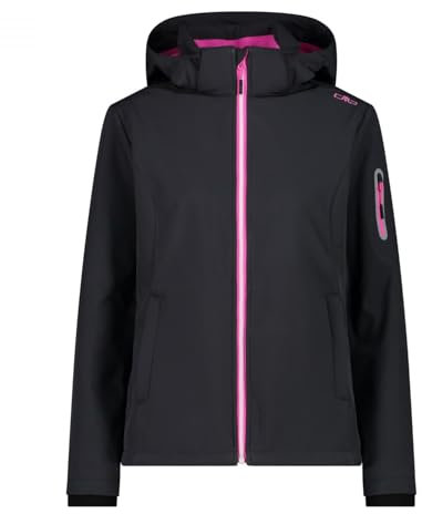 CMP Damen Sofshell Sportjacke, ANTHRAZIT/Fuchsia, M