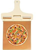 Flearitzo Sliding Pizza Peel mit Griff Pizzaschieber Pizzaschaufel Antihaft Pizza Schieber Pizza Zubehör(30cm*58cm)der Pizza Einfach überträgt