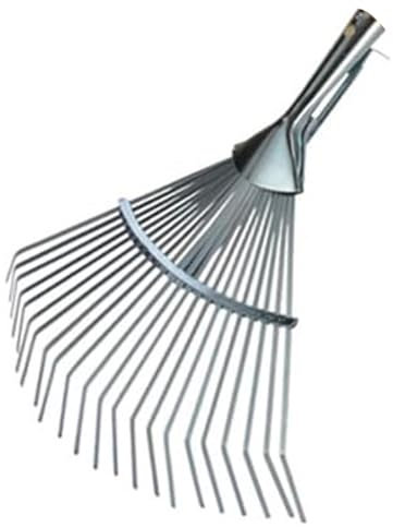 Rastrillo de jardín con y sin mango de madera (rastrillo galvanizado ajustable sin tallo)