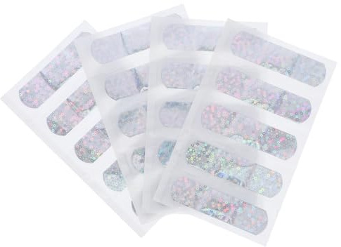 VILLCASE Vendajes Adhesivos para Heridas Adhesivo Fuerte Diseño de Purpurina, 20 Piezas Paquete Individual, Impermeables y Portátiles para Uso en Articulaciones y Heridas