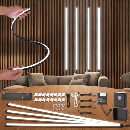 LED Strip Lights for Acoustic Wall Panels, 4 x 90cm Dimmable LED Strip