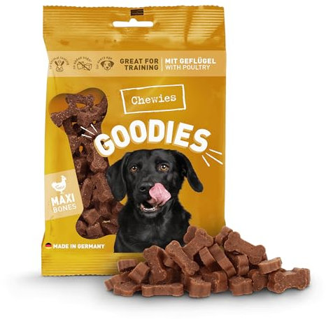 Chewies Hundeleckerli Training Maxi Geflügel Knöchelchen - 200 g - Hundesnacks zuckerfrei & mit hohem Fleischanteil - ideal als Trainings-Leckerli für Ihren Hund
