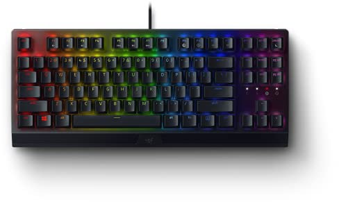 Razer BlackWidow V3 Tenkeyless TKL Mechanical Gaming Keyboard: Yellow Mechanical Switches - Linear & Silent - Chroma RGB Lighting - Compact Form Factor, Classic Black (Renewed)