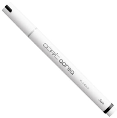 Copic acrea 002 Rich Black Paint Marker with Water and Pigment-Based Ink, Line Width 0.8-1.2 mm
