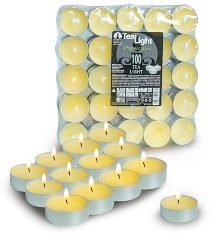 Candele Citronella Piccole, Candele Tea Light Piccole Profumate, Tonde, 200 Pezzi, Lumini Antizanzare con Coppetta in Alluminio, Antigoccia, Durata di 4 ore, Made in Italy