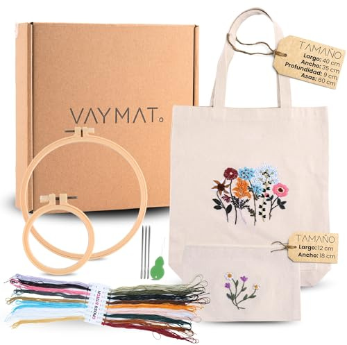 VAYMAT. - Kit Bordado, Manualidades Adultos, Kit Bordado Principiantes, Bordado