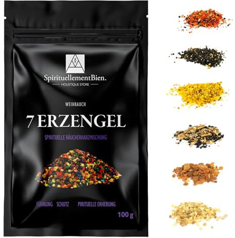 Encens - Bonheur - Purification - Protection - Protection pour Fumigation Brule Parfum ou encensoir (7 Archanges, 100 GR)