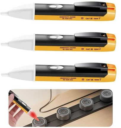 Lot de 3 détecteur de tension sans contact, stylo testeur électrique, sonde d'alimentation, détecteur de fil de rupture