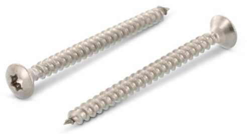 Lote de 25 tornillos para aglomerado, 4 x 60 mm, acero inoxidable A2, para construcción de madera, cabeza avellanada, rosca completa con cabeza reforzada meinschraubenversand.de