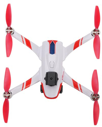 Cryfokt Quadricoptère sans Balais avec Moteurs Puissants et évitement d'obstacles dans 4 Directions pour Un Vol Stable et Une Navigation Sûre Via Télécommande (Rouge)
