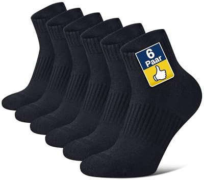 Niofind Calcetines Quarter Deporte Hombre y Mujer, Algodón Acolchado