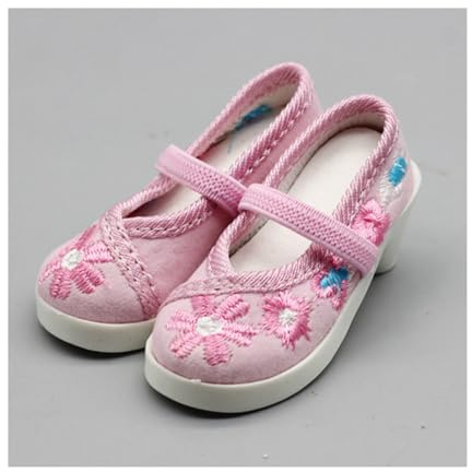 Codulu Scarpe per bambola americana 1/3 60 cm BJD Girl Doll Scarpe ricamate con tacchi bassi abiti casual accessori per costumi regalo-C