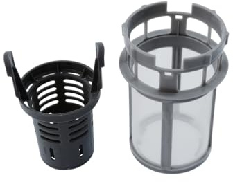 Filtro interno centrale per lavastoviglie e filtro esterno rotante fine, parte di ricambio C00386682, compatibile con Whirlpool, Indesit, Hotpoint, Ariston, Ikea, KitchenAid