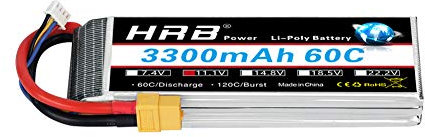 HRB 3S LiPo Battery 3300mAh 11.1V A+ Grade RC Lipo 60C XT60 Plug for RC Car Truck Truggy Airplane UAV Drone FPV Glider Quadcopter Racing Models