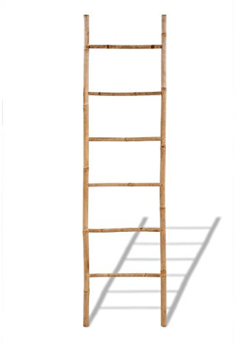 Festnight Porte-Serviettes en Bambou Design échelle à 6 barreaux