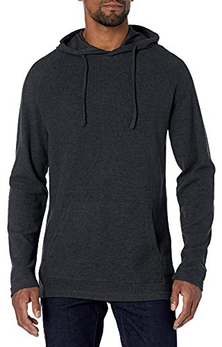 Amazon Essentials Felpa con Cappuccio Pullover Termica in Tessuto a Ringrossi a Maniche Lunghe (in precedenza Goodthreads) Uomo, Carbone Puntinato, M Tall