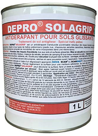 Deproma Vernis incolore Anti-dérapant pour surfaces lisses et glissantes - 1L