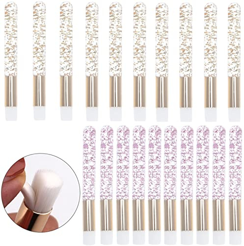 XZSomaloy 20Pcs Lash Shampoo Brush | Eyelash Cleaning, Nose Pore Deep Peel Off, Blackhead Remover Tool, For Women Girls