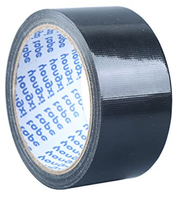 UTHCLO 5cm x 13m Waterproof Single-sided Cloth Duct Tape Strong Adhesive Carpet and Stage Tape for Diy Projects Black