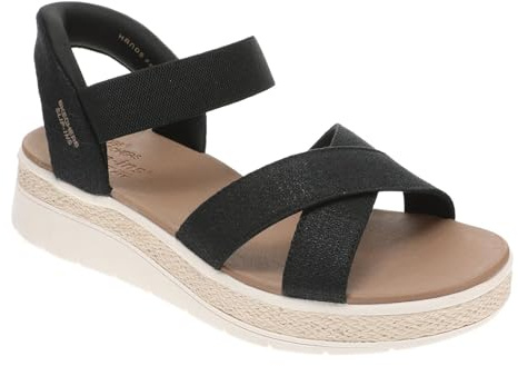 Skechers BOBS Women's,SUN RAY - BRIGHT TAKE HANDS FREE SLIP-INS,BLK,9 M US