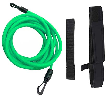 Qianly Schwimmgurt für Widerstandstraining im Pool mit Aufbewahrungstasche, Grün 10mm