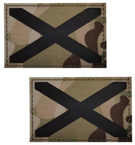 2 parches reflectantes de la bandera escocesa de Escocia, parche táctico con para camiseta de billar de fútbol cortado con láser, brazalete, uniformes, ropa, chaqueta, jeans, bolsa, motociclista