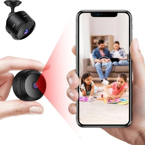 Genérico Mini Camara Espía1080P Camara Vigilancia Oculta WiFi Interior/Exterior Cámaras De Vigilancia inalambricas Larga Duracion CAM con Visión Nocturna Detección De Movimiento